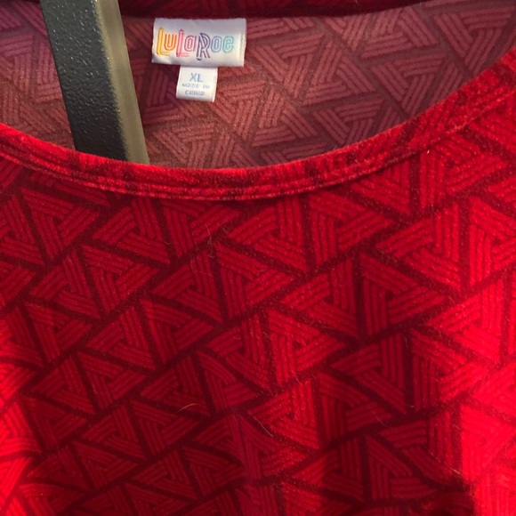 LuLaRoe XL Irma Red - Picture 2 of 3
